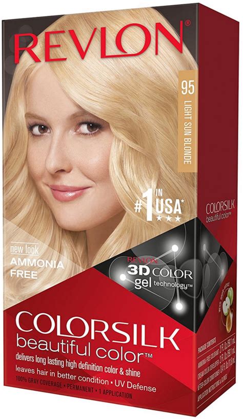 Revlon ColorSilk Beautiful Color Permanent Hair Color Light Sun Blonde 95 1 Each (Pack of 6 ...