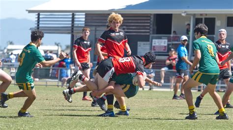 Ignatius Park College and Kirwan State High School teams take on St Brendan’s College Yeppoon ...