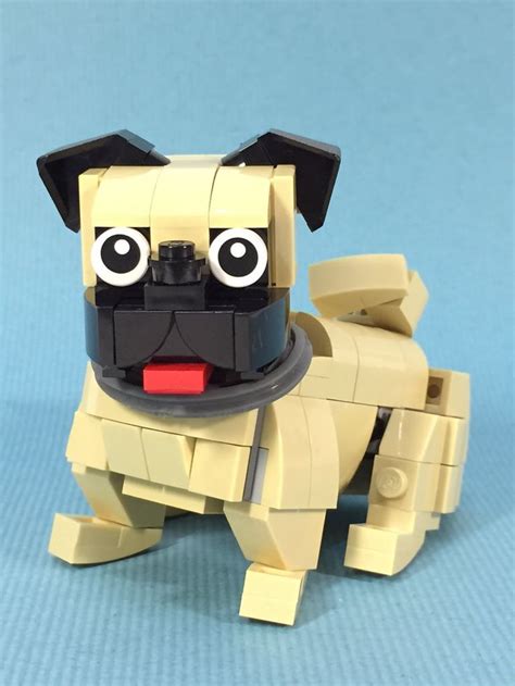 Pug | Lego dog, Lego animals, Lego projects