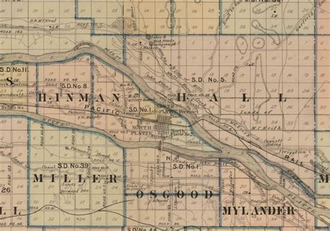 Lincoln County Nebraska 1894 Old Wall Map Reprint with | Etsy