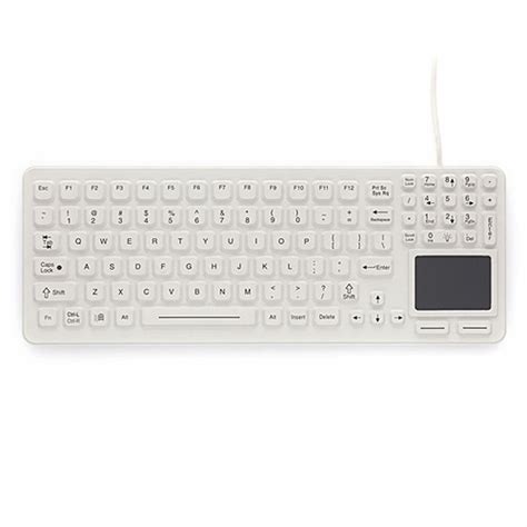 SlimKey Backlit Keyboard Touchpad White (USB) (White) | SLK-97-TP-USB ...