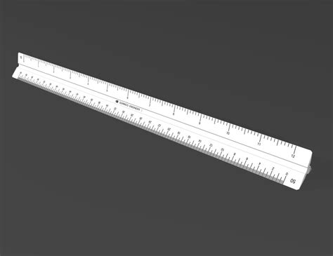 engineer scale ruler 3d model