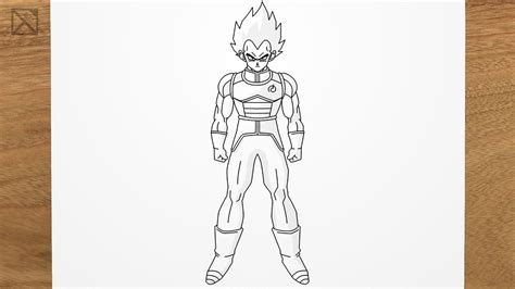 How to draw VEGETA full body (Dragon Ball Super) step by step, EASY - YouTube