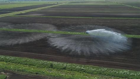 Irrigation System on Agricultural Land, Stock Footage | VideoHive