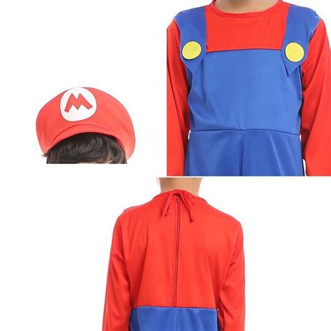 Adult Men's Super Mario Bros Red Cosplay Costume Halloween/Stage Performance/Party - Cosplay Shop