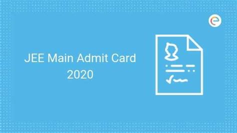 Jee mains 2020 Admit card Released , check How to download it - Adarsh ...