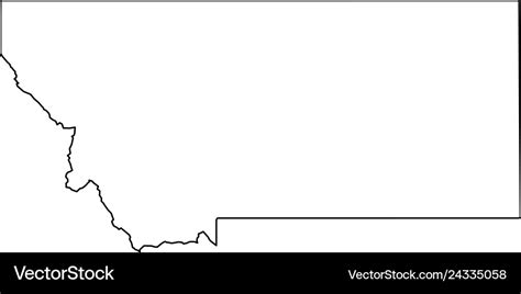 Montana state of usa - solid black outline map Vector Image