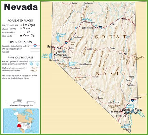 Printable Map Of Nevada Cities – Printable Map of The United States