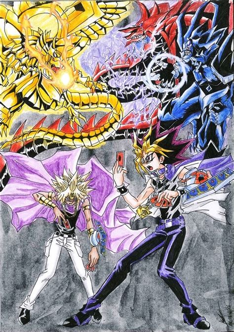 Yami Yugi vs Yami Marik (redraw) by kevinkamondo on DeviantArt