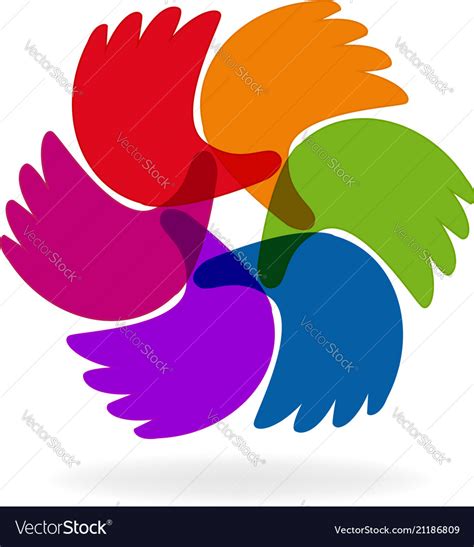 Teamwork people hands icon Royalty Free Vector Image