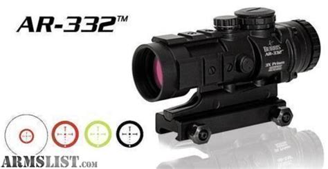 ARMSLIST - For Sale: Burris AR-332 3X Prism Scope .223 5.56 .308 LNIB