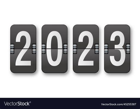 2023 countdown timer with different numbers Vector Image