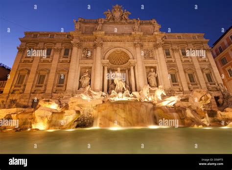 The Trevi Fountain (Fontana di Trevi) at night in Rome, Italy Stock Photo - Alamy