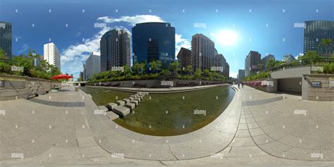 360° view of SEOUL, SOUTH KOREA – JULY 08 2019: full seamless panorama 360 degrees angle view of ...