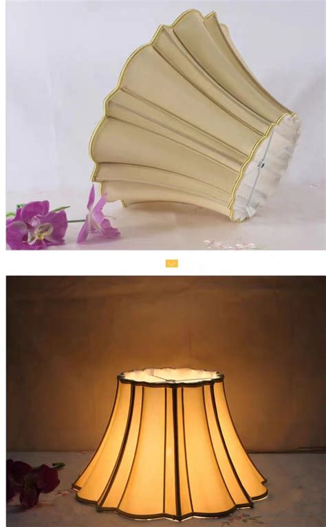 Large Scalloped Oval Bell Lamp Shades Silk Lampshades for - Etsy