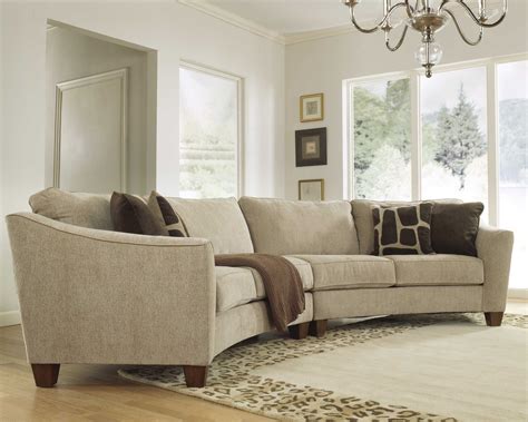 Curved Sectional Sofa Set - Rich Comfortable Upholstered Fabric ...