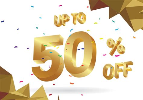 50 percent OFF Discount Sticker. Sale Red Tag Isolated Vector Illustration. Discount Offer Price ...