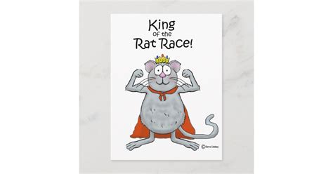 Funny King of the Rat Race Boss Boss's Day Postcard | Zazzle