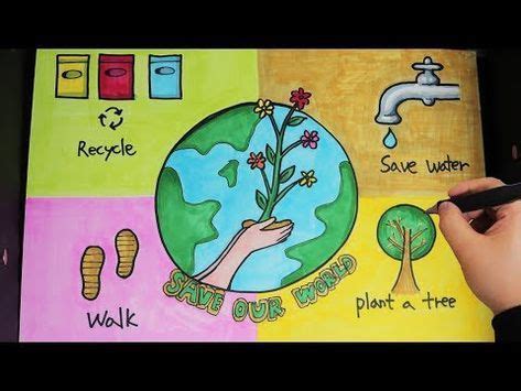 Environment Day Poster Ideas | Save Earth Day Poster Drawing | Earth ...