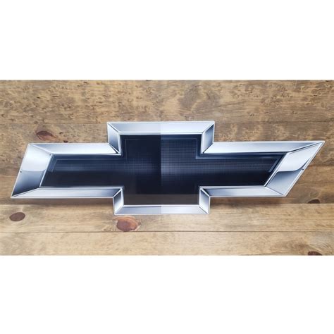 Chevy Bowtie Emblem Black Steel Sign | Camaro Store Online