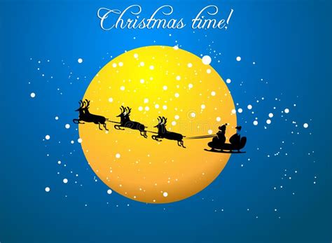 Santa and the Moon stock vector. Illustration of midnight - 22119523