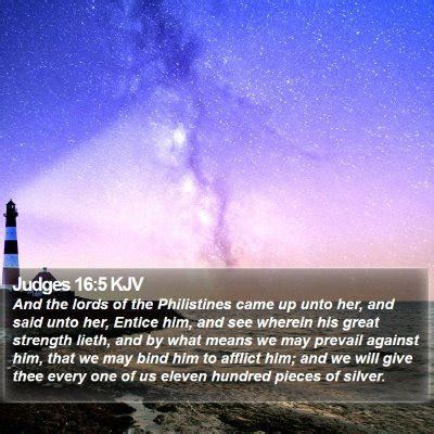 Judges 16 Scripture Images - Judges Chapter 16 KJV Bible Verse Pictures