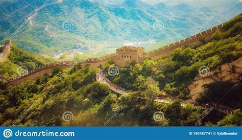 Badaling Section of the Great Wall of China Stock Image - Image of countryside, chinese: 190487741