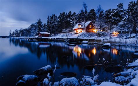 Winter Night Wallpaper