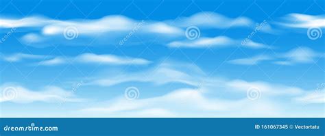 Blue Sky Clouds Seamless Pattern Stock Vector - Illustration of ...