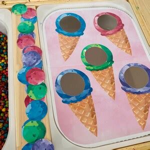 Ice Cream Color Match Flisat Inserts, Flisat Table, Flisat Insert Printable, Flisat Insert ...