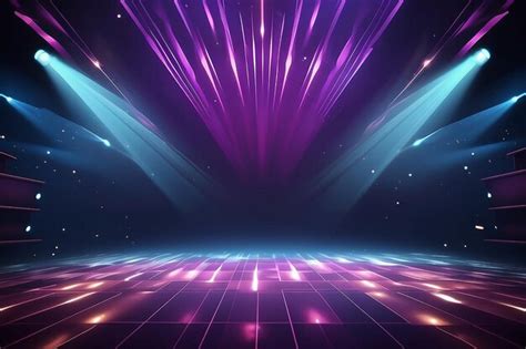 Premium AI Image | Decorative stage lights motion graphics background