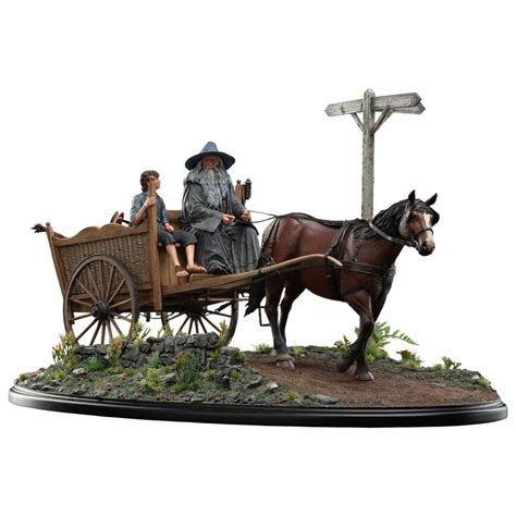 Gandalf & Frodo on Cart 1/6 Diorama, The Lord of the Rings: The Fellowship of the Ring, 78 cm ...