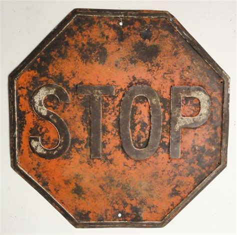 #Rustic #Rusty - old metal stop sign | Vintage metal signs, Old signs ...