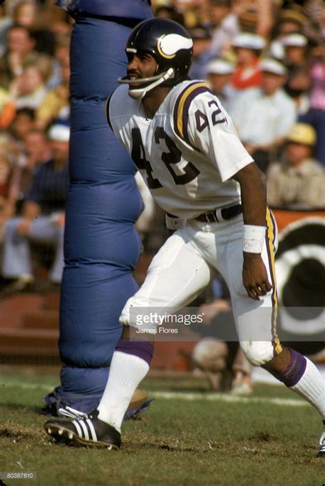 Wide receiver John Gilliam of the Minnesota Vikings awaits a kickoff... | Minnesota vikings ...