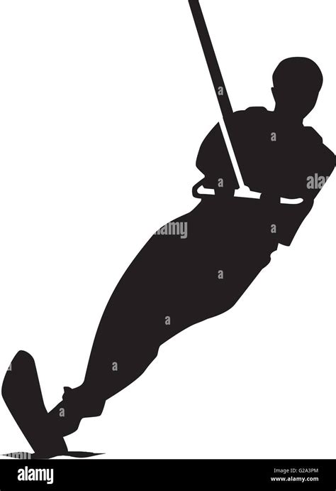 Water skiing silhouette Stock Vector Image & Art - Alamy