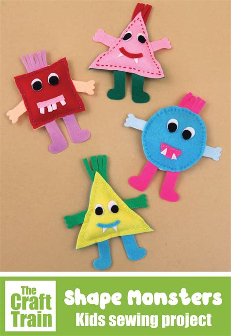 shape monsters free sewing pattern - The Craft Train