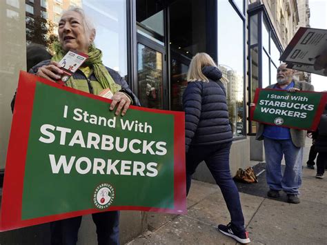 Starbucks workers strike on Red Cup Day : NPR