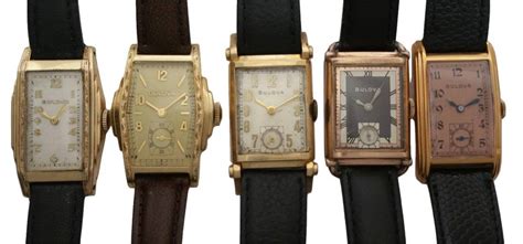 Bulova Art Deco Retro Deco Bulova Mens Wrist Watch Lot Of 5 Auction