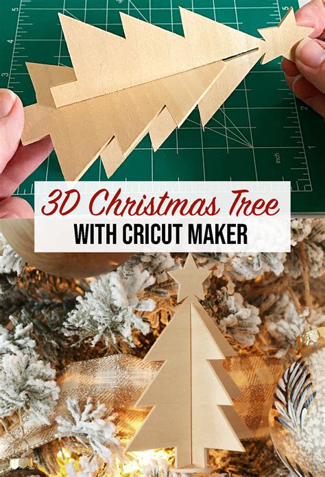 3D Wooden Christmas Tree with Cricut Maker - Weekend Craft