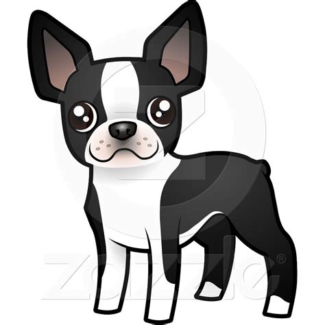 Boston Terrier Cartoon Drawing