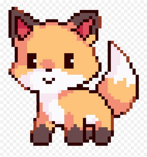 Download Cute Fox Pixel Art Clipart - Pixel Art Minecraft Fox Png,Pixel ...