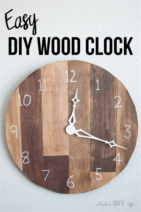 Love this! Learn how to make this easy DIY wood clock for the wall. This is such a great idea ...