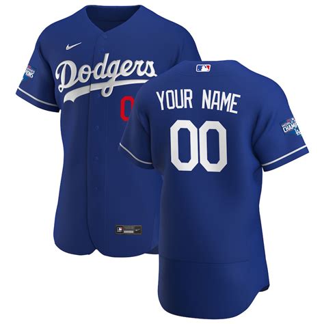 Los Angeles Dodgers Custom Men's Nike White Home 2020 World Series ...