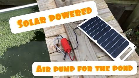 Solar power air pump for the pond - YouTube