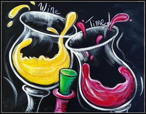 paint and sip ideas - Google Search | Wine painting, Black art painting ...