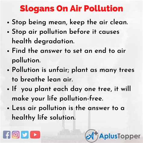 Stop Air Pollution Posters By Kids