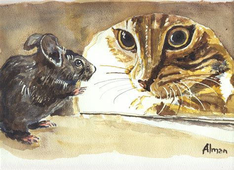 Plumes & Rimes: La souris et le chat