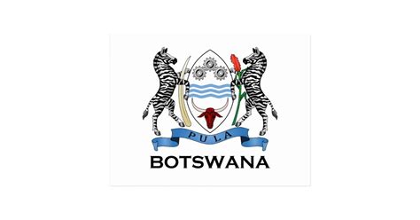 BOTSWANA - flag/emblem/coat of arms/symbol Postcard | Zazzle.com