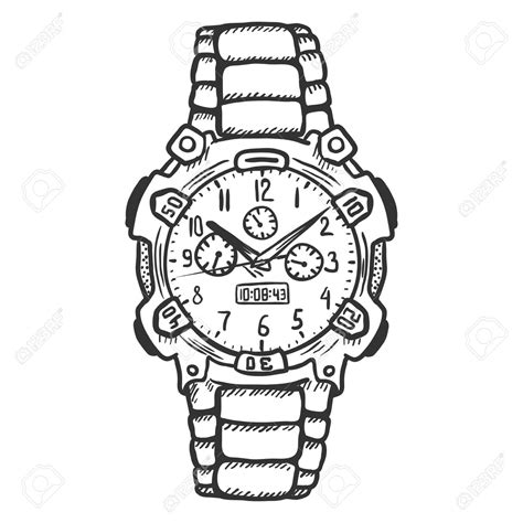 wrist watch clipart black and white - Clipground