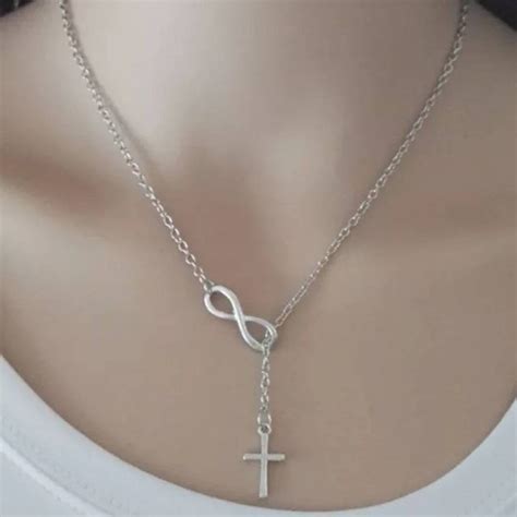 Infinity Cross Necklace - Etsy